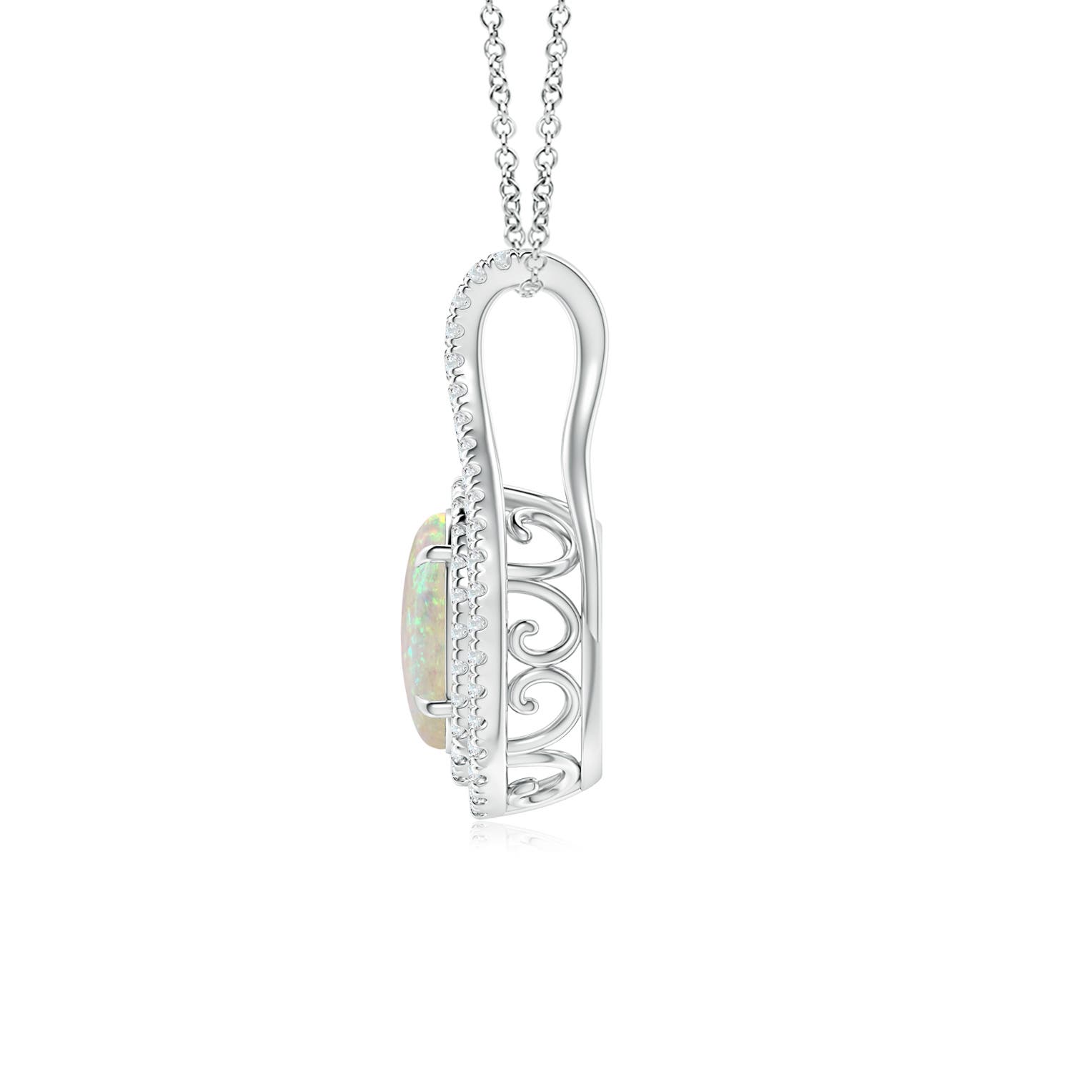 AAA - Opal / 1.1 CT / 14 KT White Gold