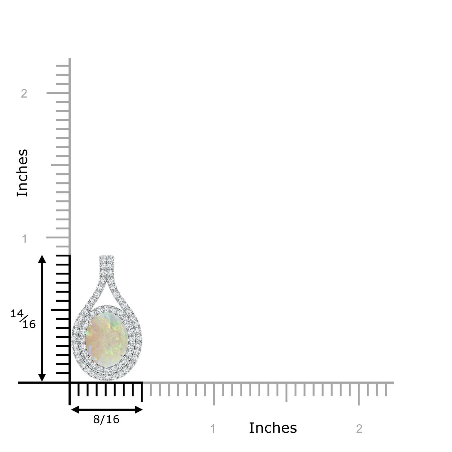 AAA - Opal / 1.45 CT / 14 KT White Gold