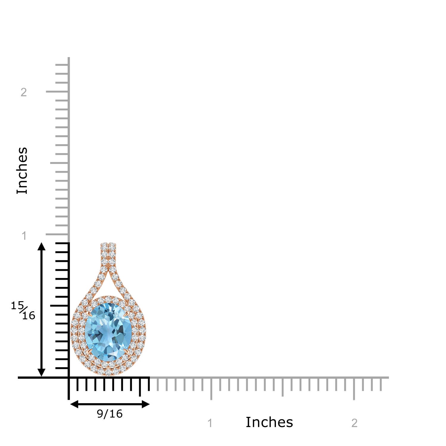 A - Swiss Blue Topaz / 3.72 CT / 14 KT Rose Gold