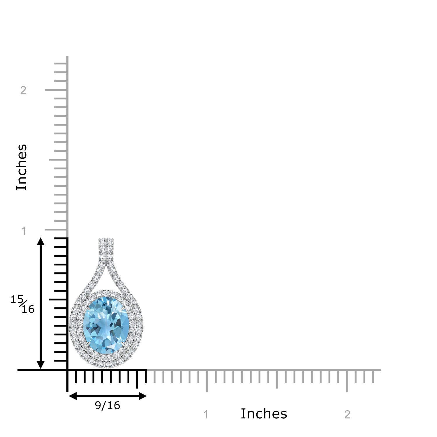 A - Swiss Blue Topaz / 3.72 CT / 14 KT White Gold