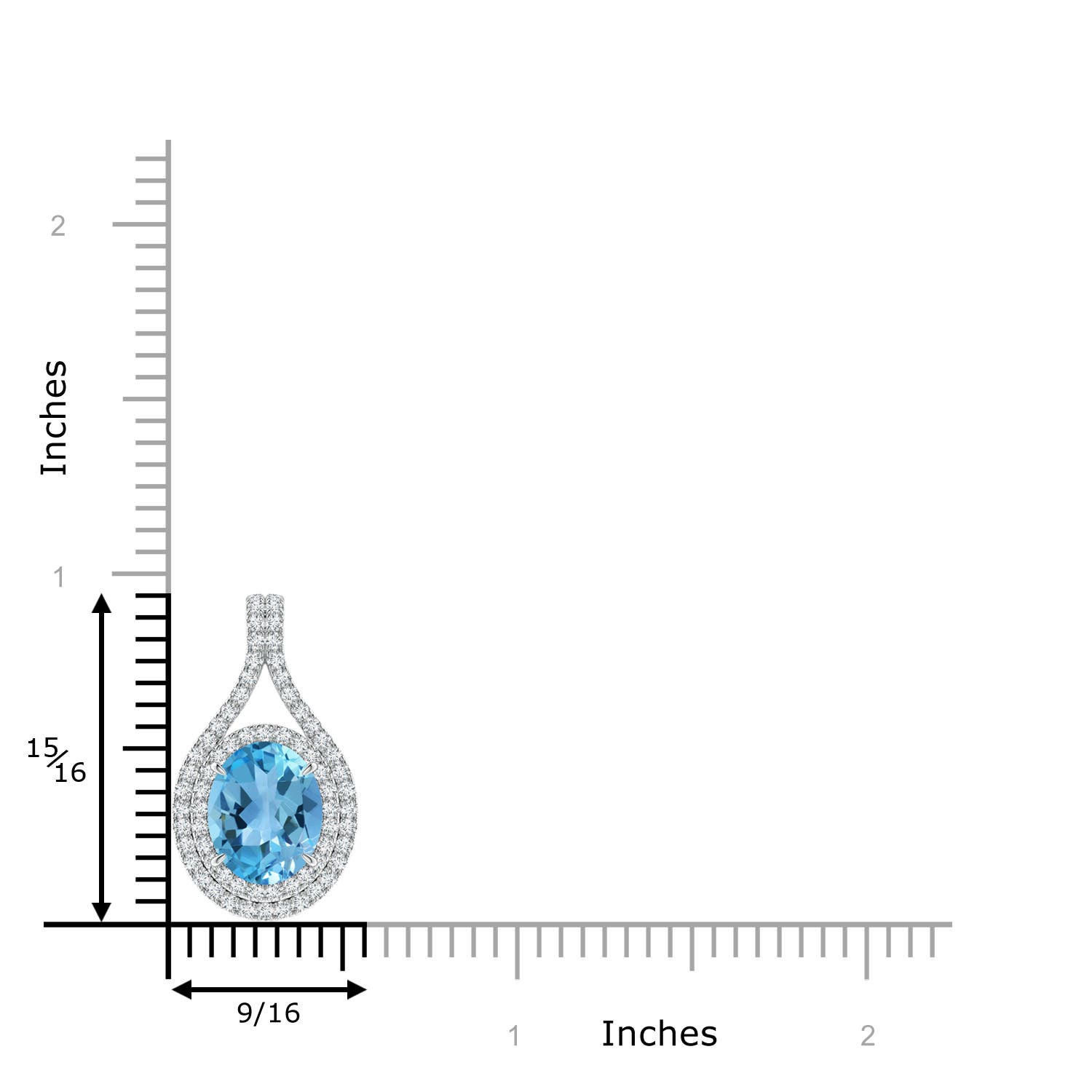 AA - Swiss Blue Topaz / 3.72 CT / 14 KT White Gold