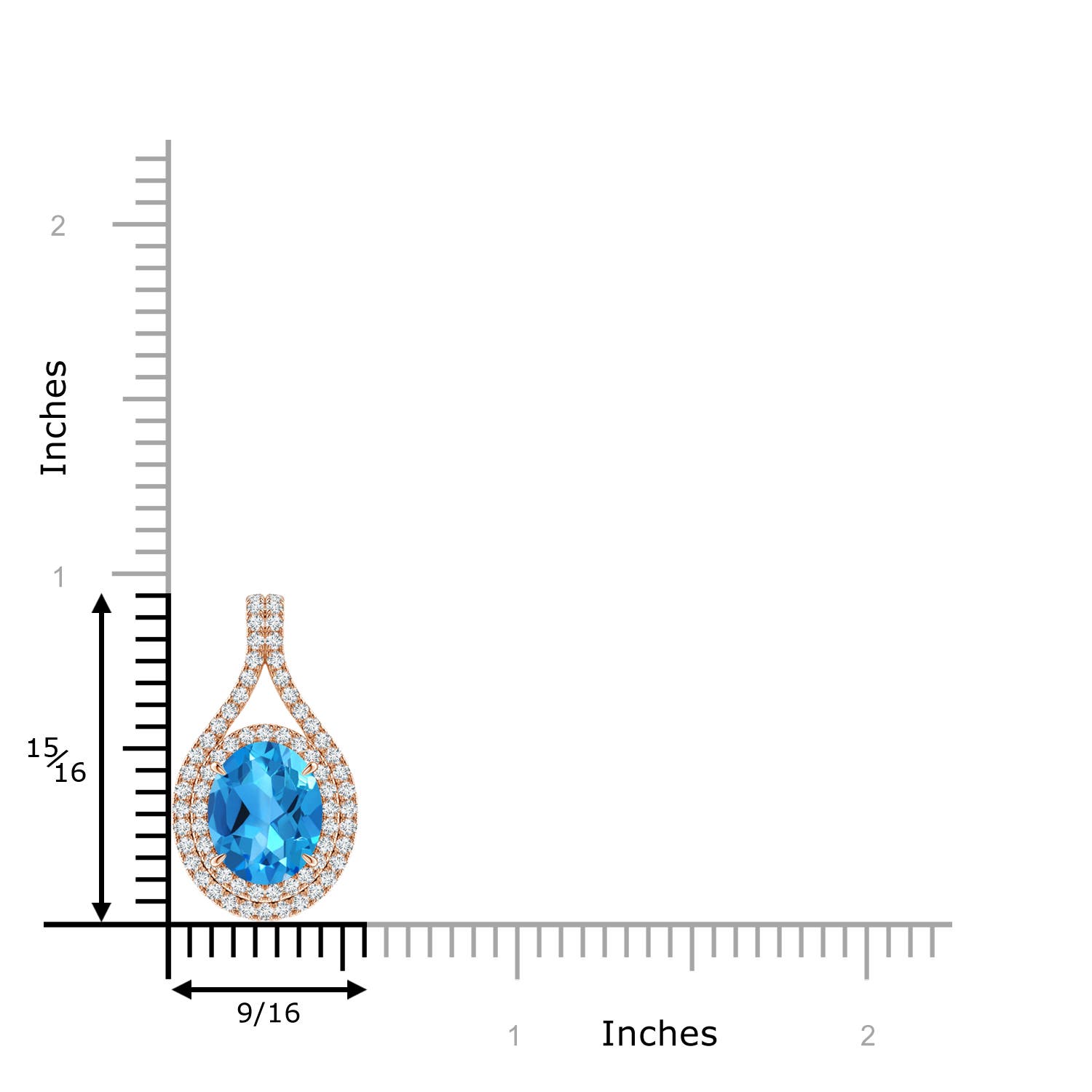 AAAA - Swiss Blue Topaz / 3.72 CT / 14 KT Rose Gold