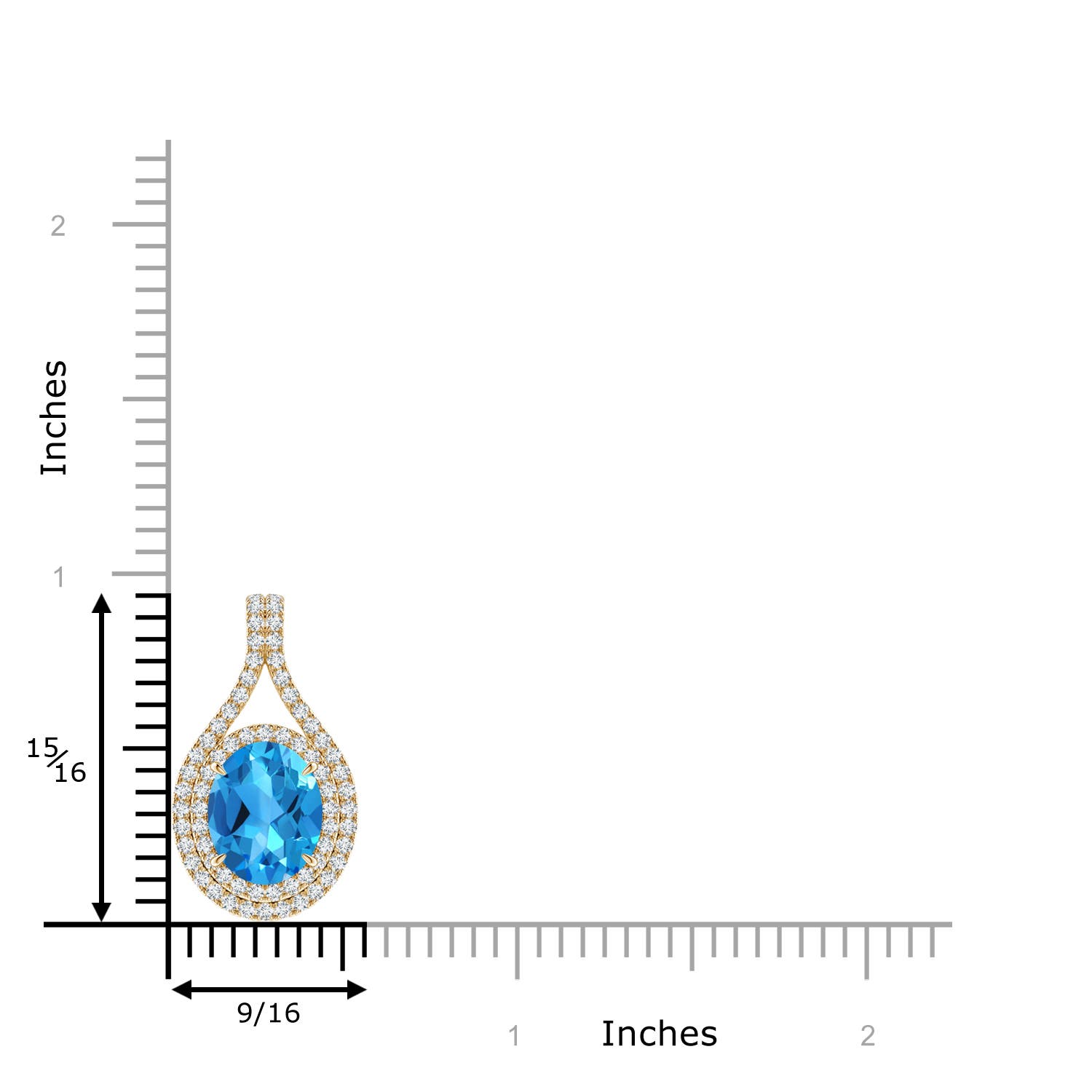 AAAA - Swiss Blue Topaz / 3.72 CT / 14 KT Yellow Gold