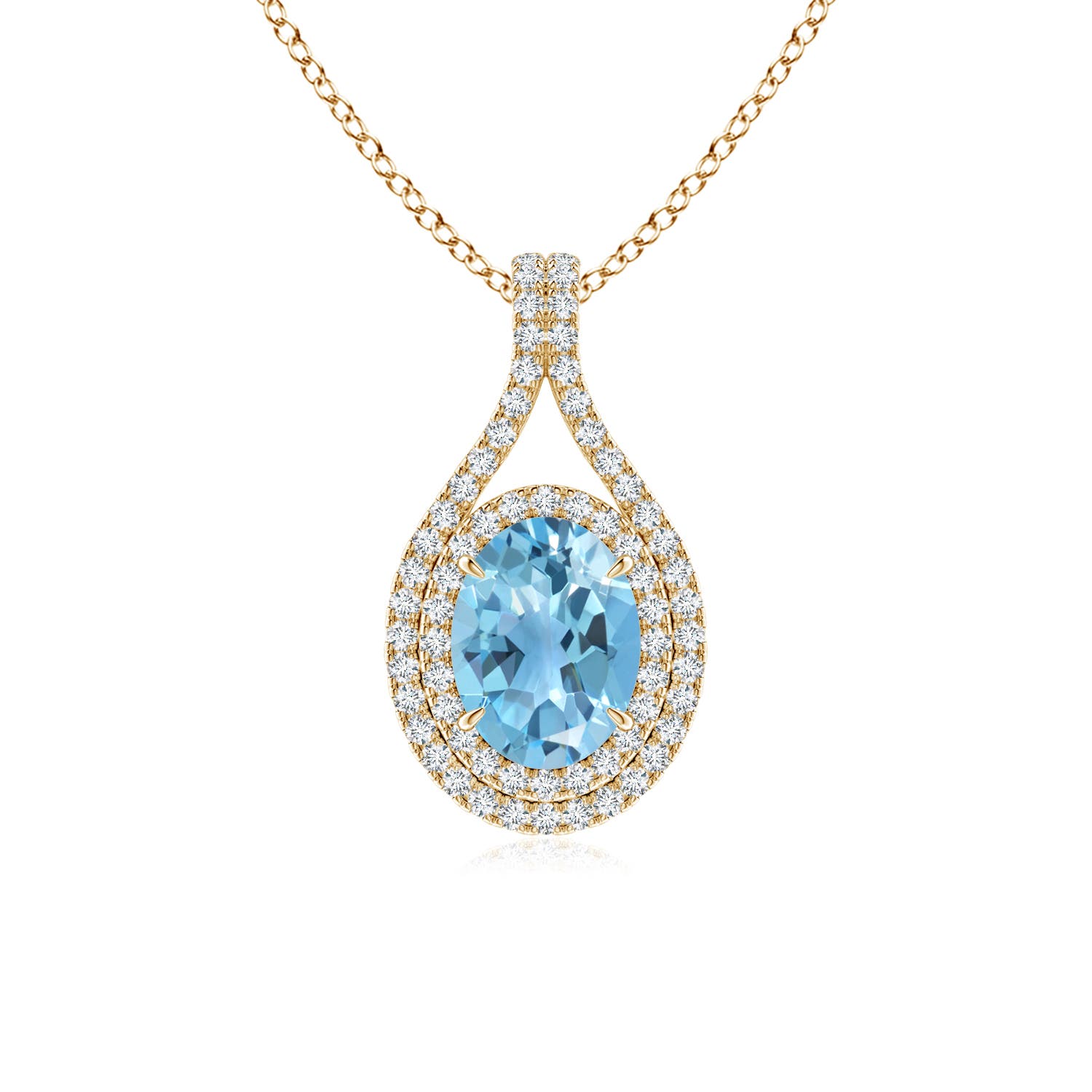 A - Swiss Blue Topaz / 1.8 CT / 14 KT Yellow Gold