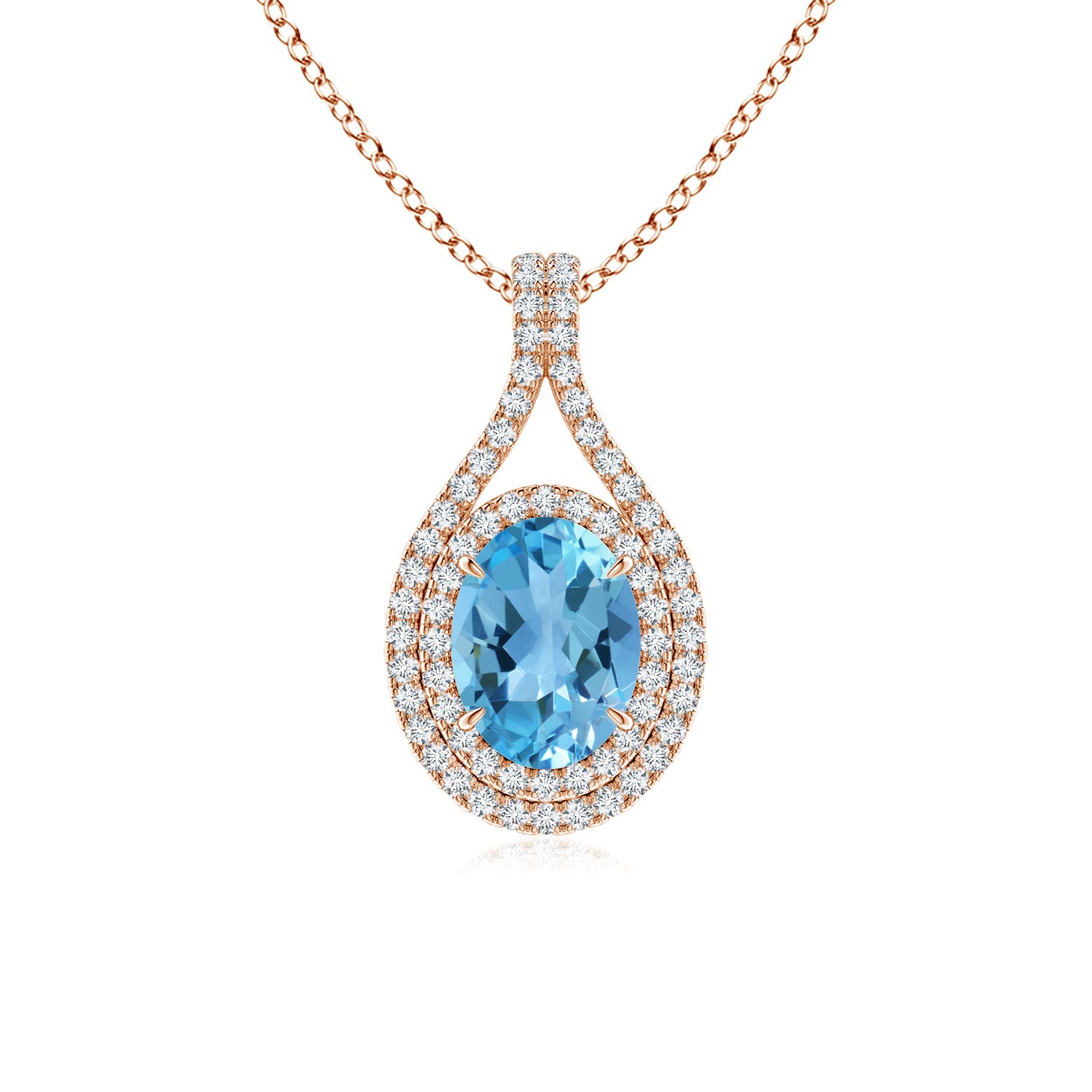 AA - Swiss Blue Topaz / 1.8 CT / 14 KT Rose Gold