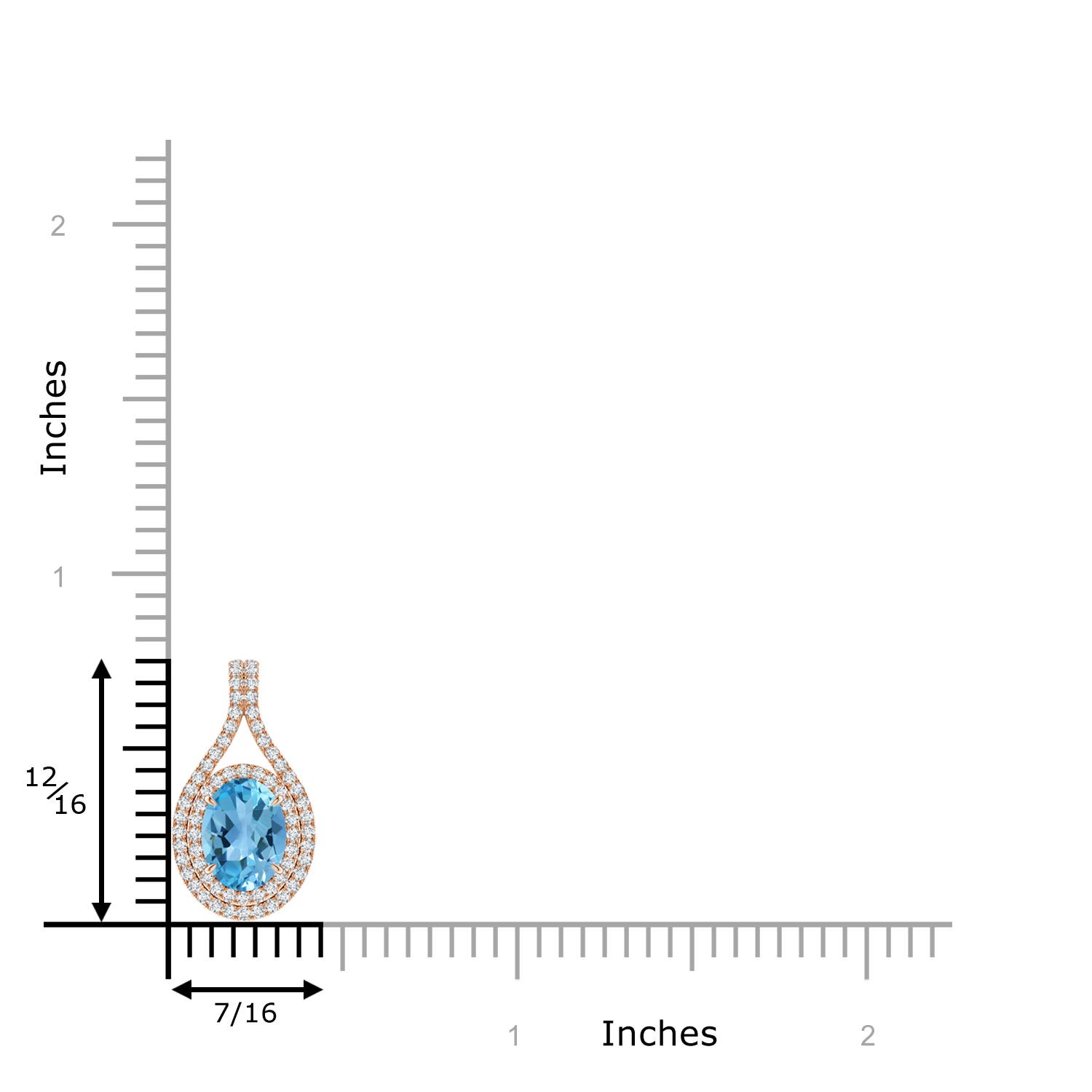 AA - Swiss Blue Topaz / 1.8 CT / 14 KT Rose Gold