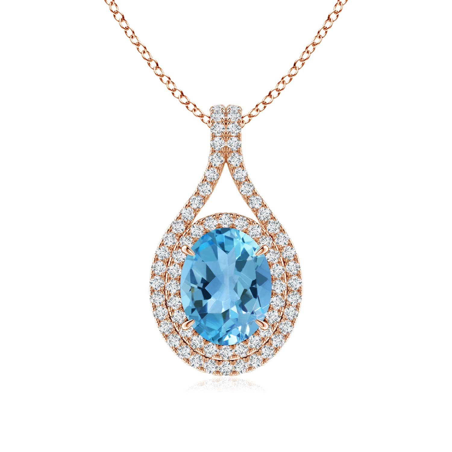 AA - Swiss Blue Topaz / 2.6 CT / 14 KT Rose Gold