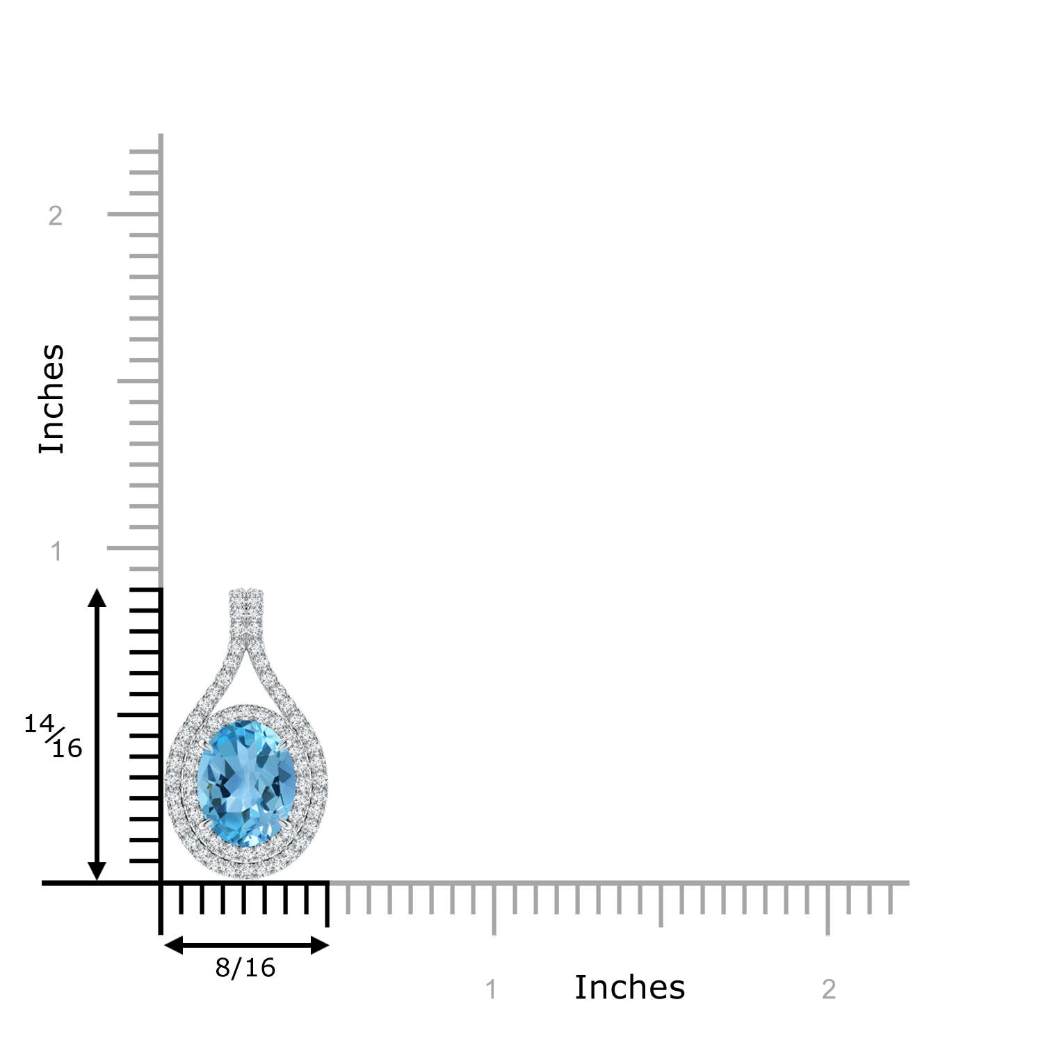 AA - Swiss Blue Topaz / 2.6 CT / 14 KT White Gold