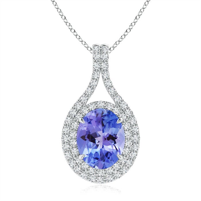 AA - Tanzanite / 3.37 CT / 14 KT White Gold