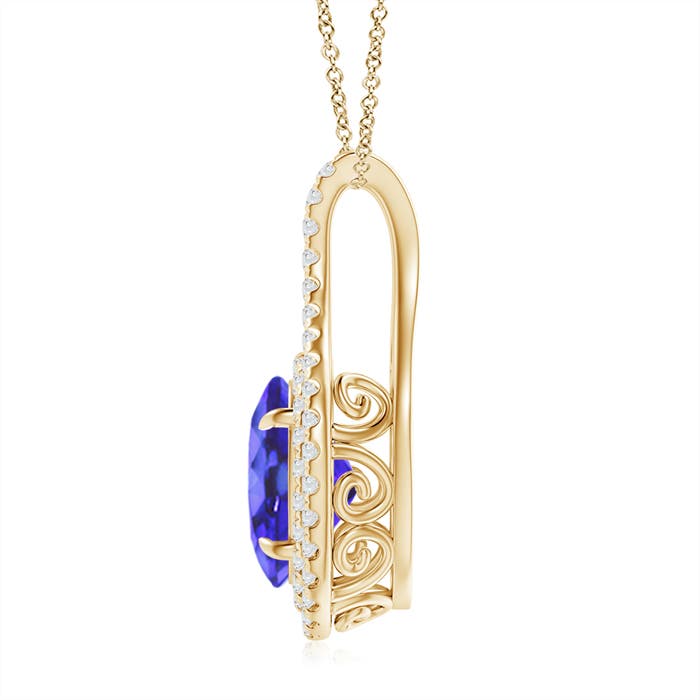 AA - Tanzanite / 3.37 CT / 14 KT Yellow Gold