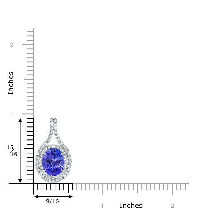 AAA - Tanzanite / 3.37 CT / 14 KT White Gold