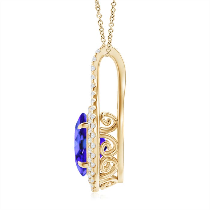 AAA - Tanzanite / 3.37 CT / 14 KT Yellow Gold