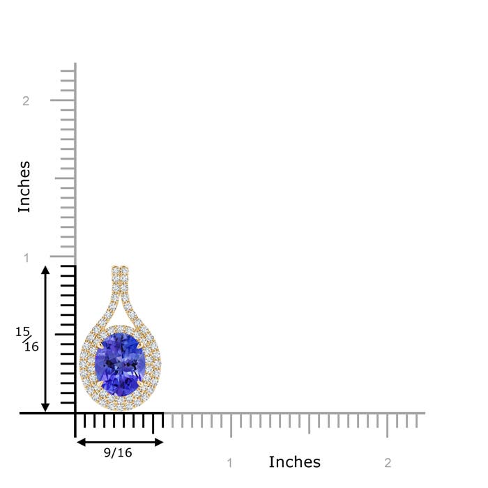 AAA - Tanzanite / 3.37 CT / 14 KT Yellow Gold