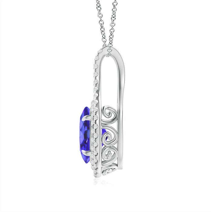 AA - Tanzanite / 2.25 CT / 14 KT White Gold