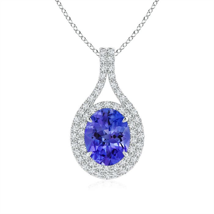 AAA - Tanzanite / 2.25 CT / 14 KT White Gold