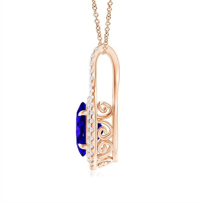 AAAA - Tanzanite / 2.25 CT / 14 KT Rose Gold