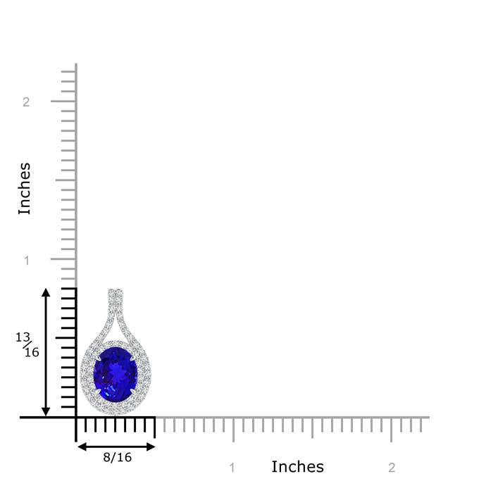 AAAA - Tanzanite / 2.25 CT / 14 KT White Gold