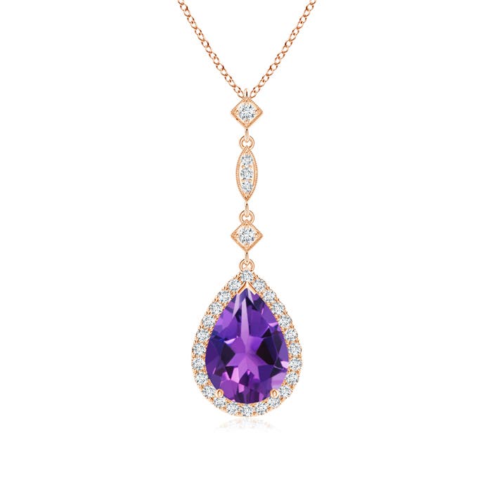 AAAA - Amethyst / 1.78 CT / 14 KT Rose Gold