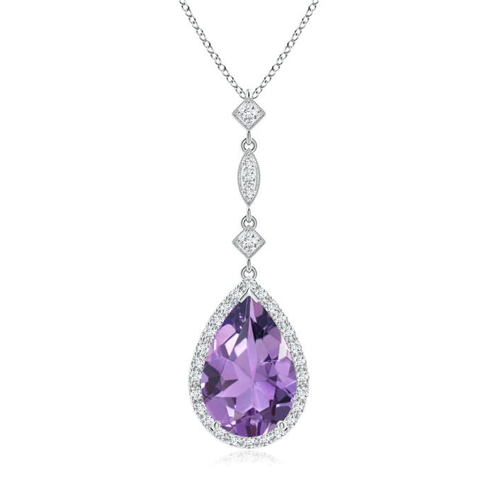 A - Amethyst / 2.86 CT / 14 KT White Gold