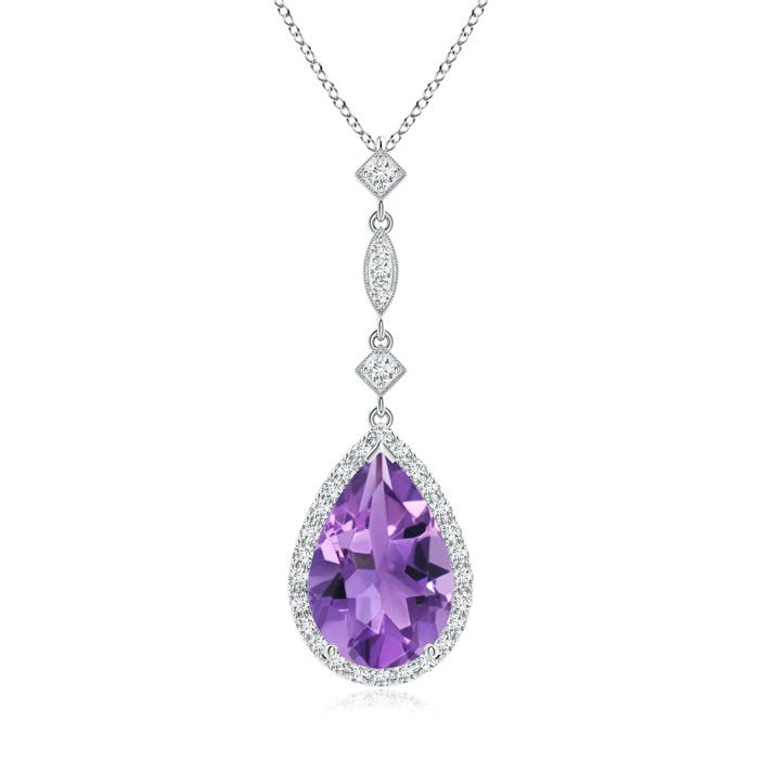 AA - Amethyst / 2.86 CT / 14 KT White Gold