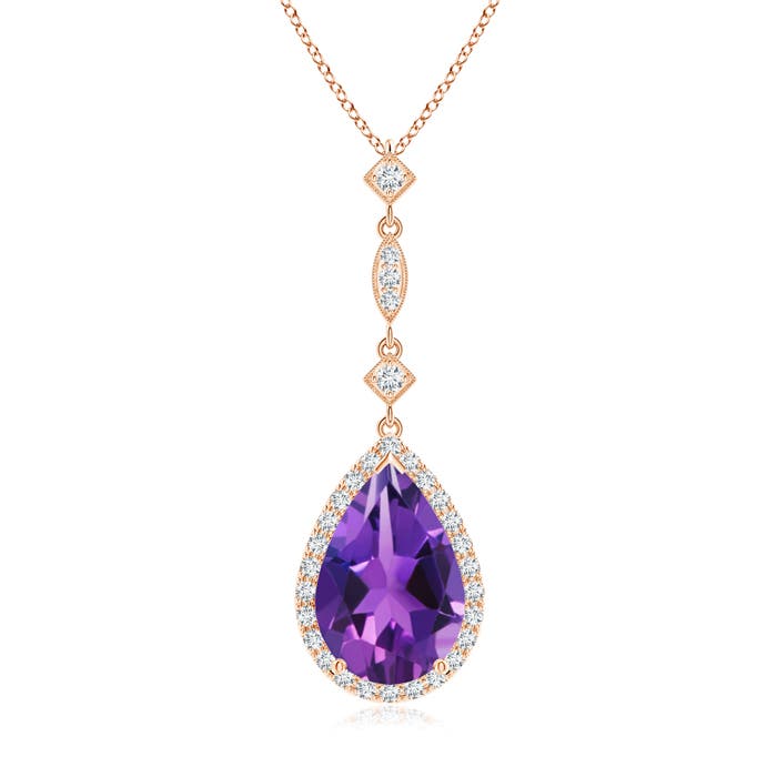 AAAA - Amethyst / 2.86 CT / 14 KT Rose Gold