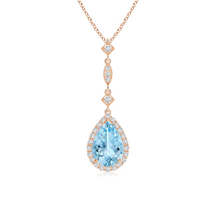 AAAA - Aquamarine / 1.26 CT / 14 KT Rose Gold