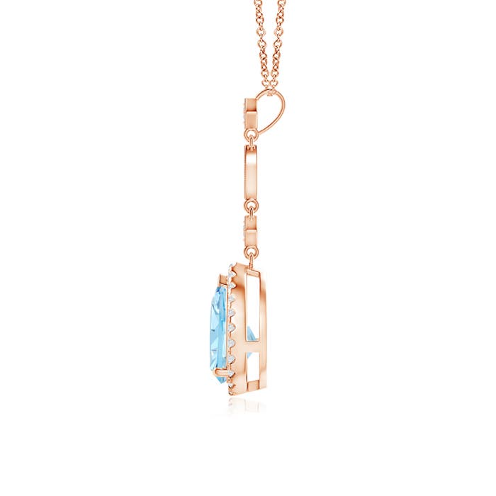 AAAA - Aquamarine / 1.26 CT / 14 KT Rose Gold