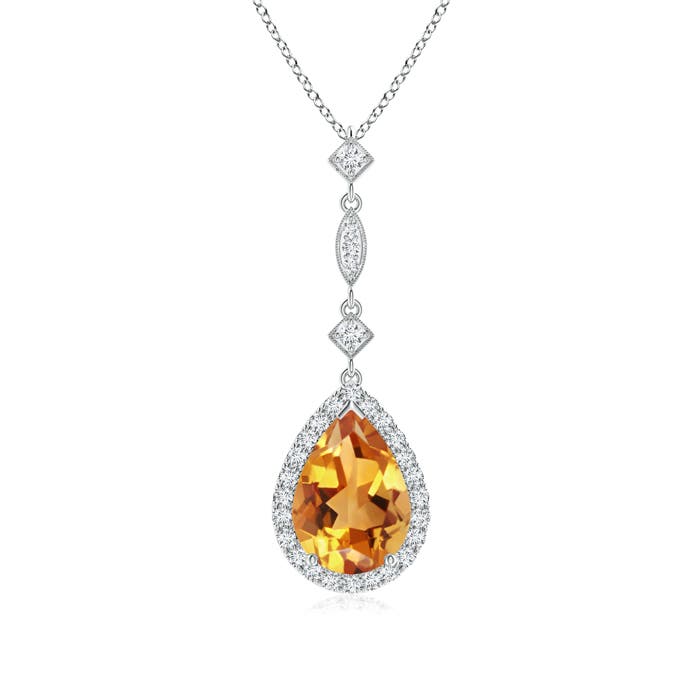 AA - Citrine / 2.08 CT / 14 KT White Gold