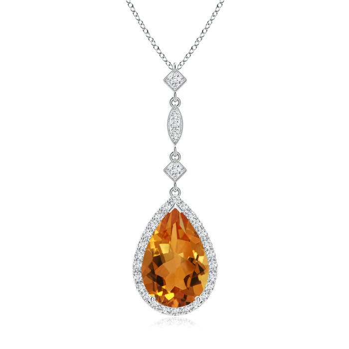 AAA - Citrine / 2.61 CT / 14 KT White Gold