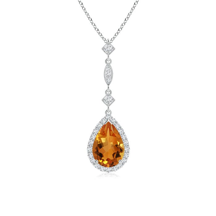 AAA - Citrine / 1.34 CT / 14 KT White Gold