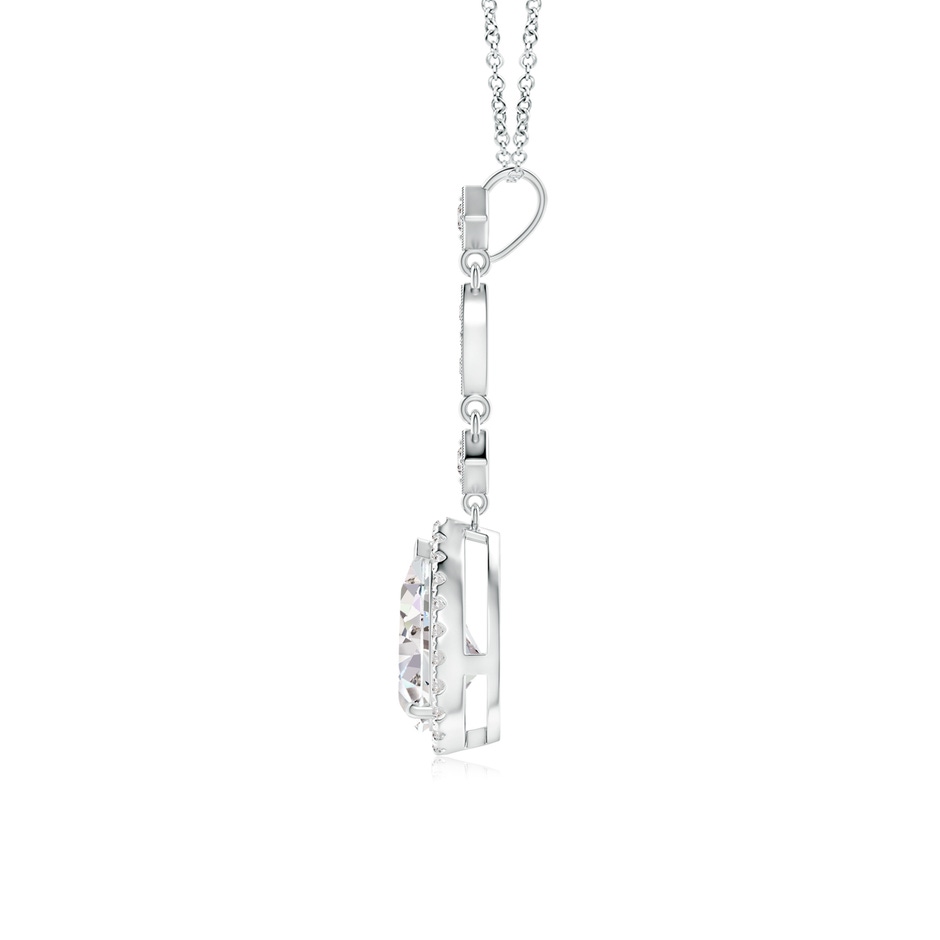 9x7mm IJI1I2 Diamond Teardrop Pendant with Diamond Accents in P950 Platinum side 199