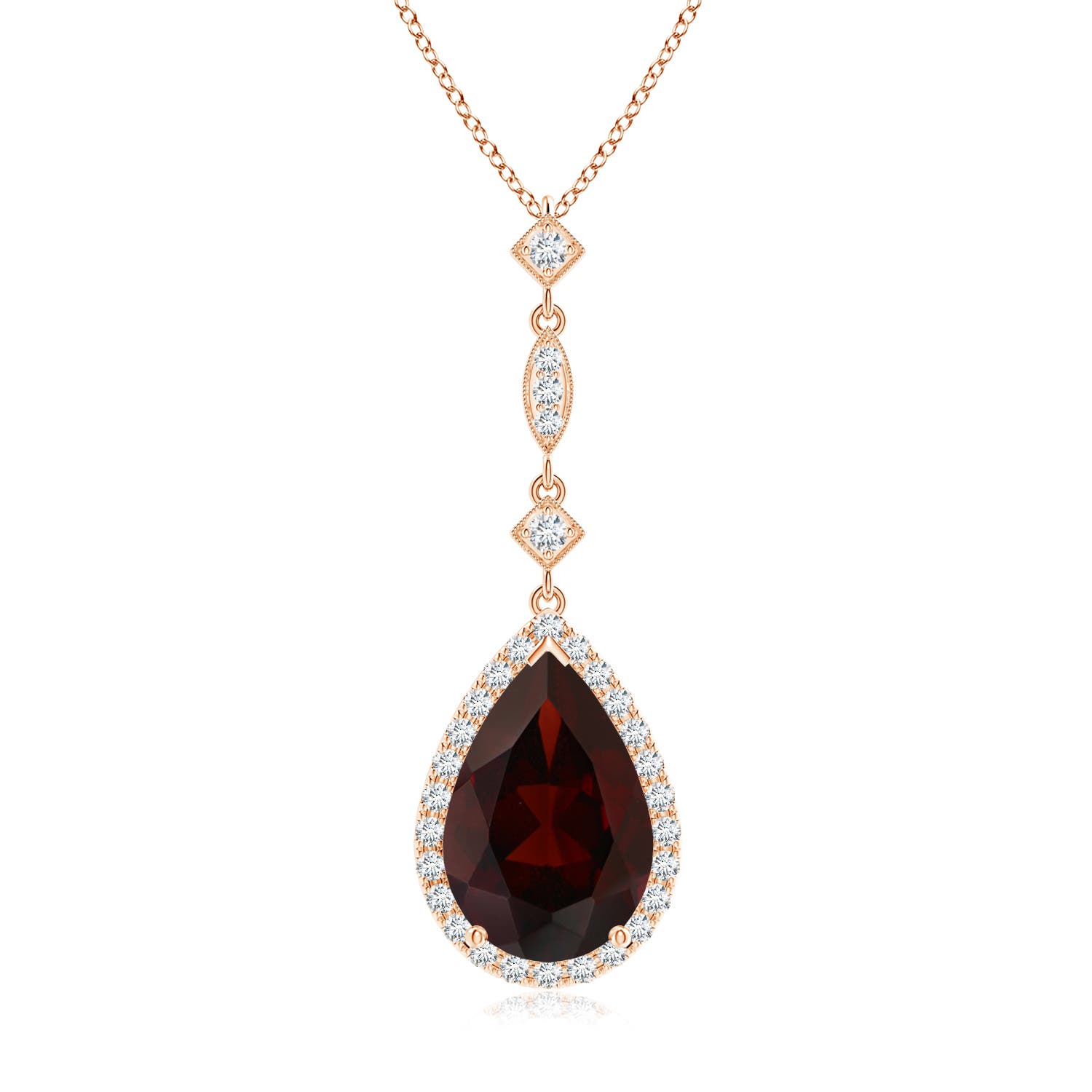 A - Garnet / 3.76 CT / 14 KT Rose Gold