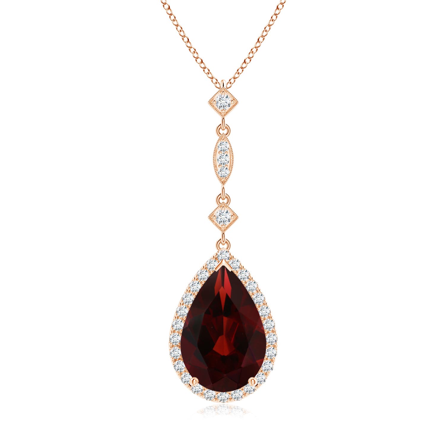 AA - Garnet / 3.76 CT / 14 KT Rose Gold