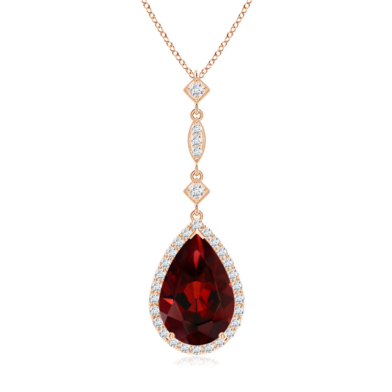 AAA - Garnet / 3.76 CT / 14 KT Rose Gold