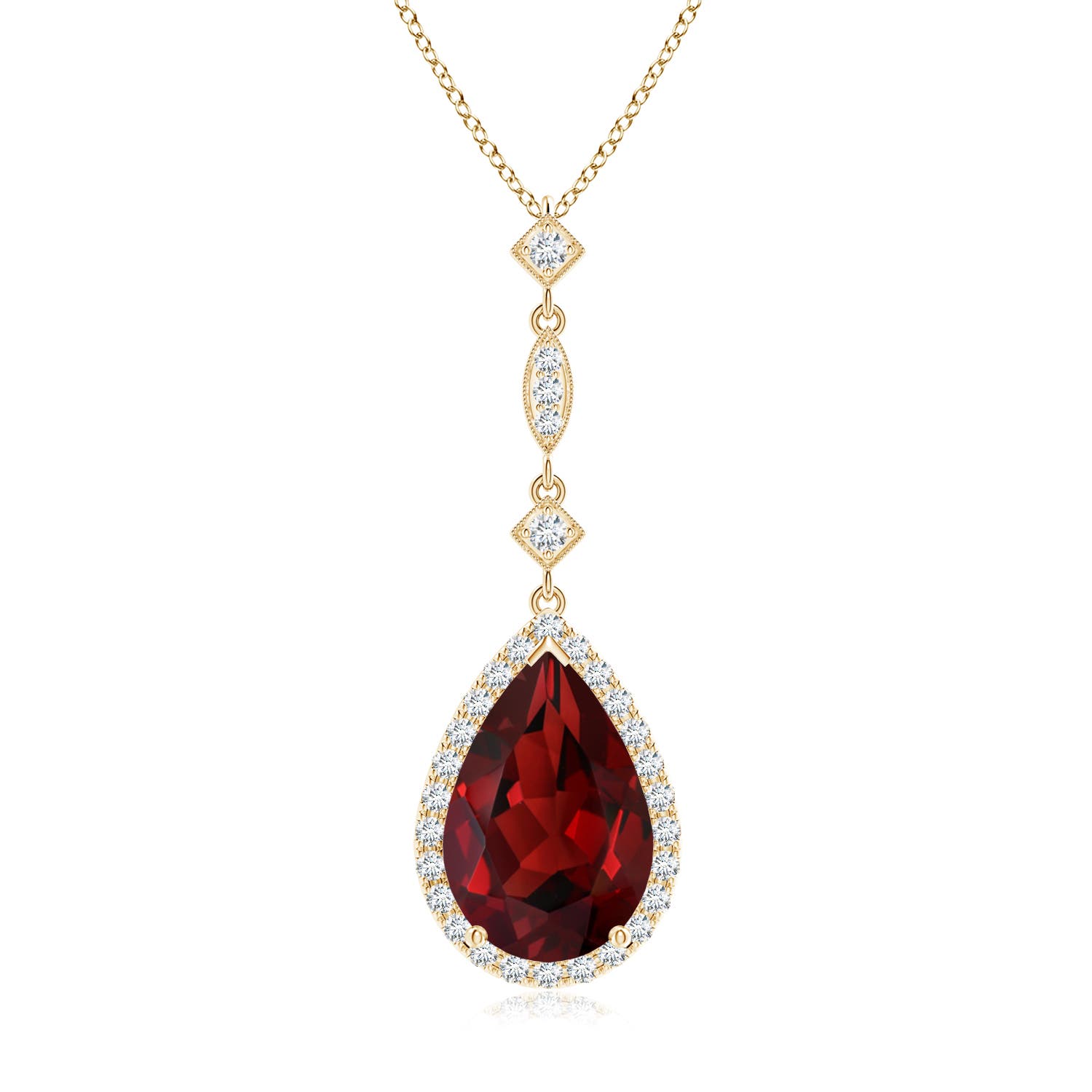 AAAA - Garnet / 3.76 CT / 14 KT Yellow Gold