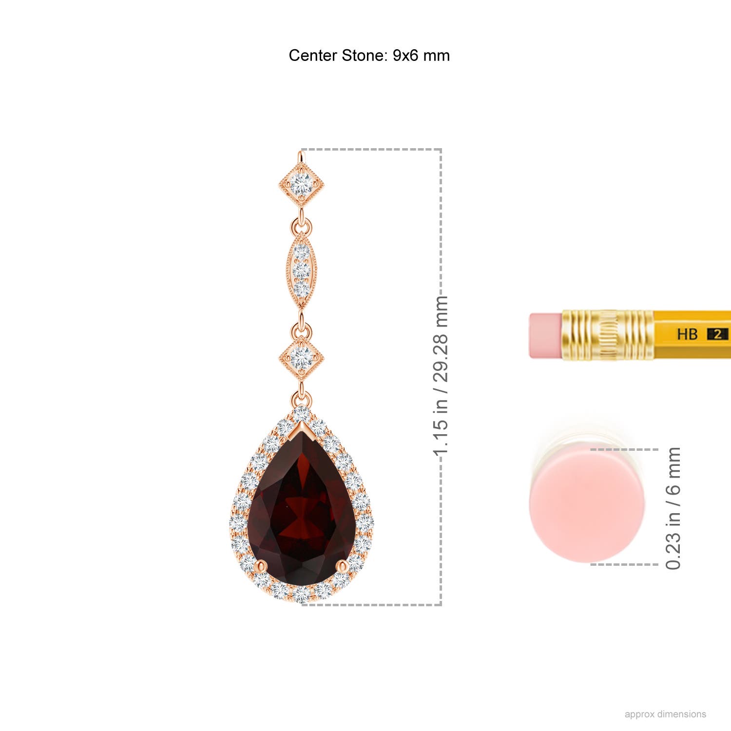 A - Garnet / 1.64 CT / 14 KT Rose Gold