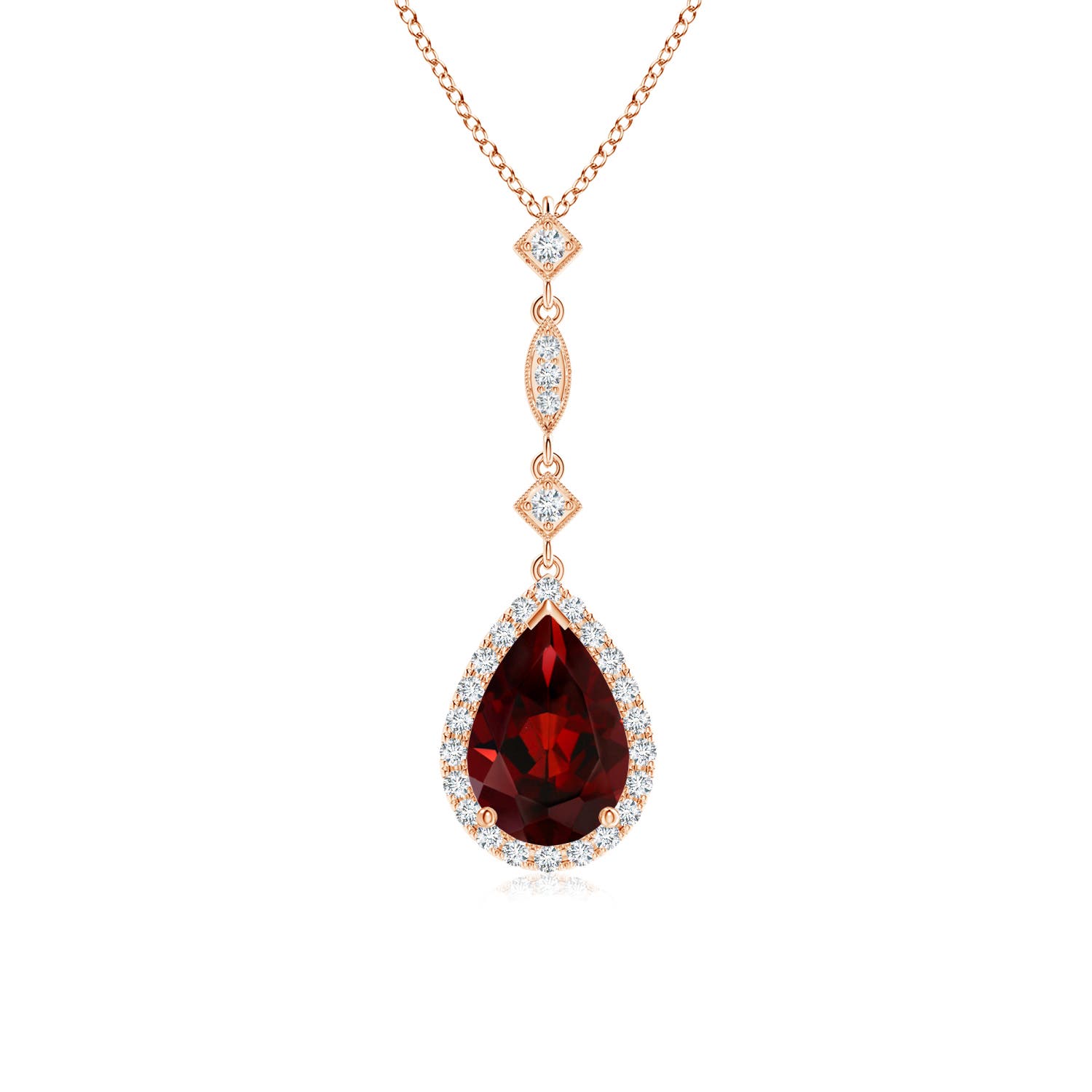 AAA - Garnet / 1.64 CT / 14 KT Rose Gold