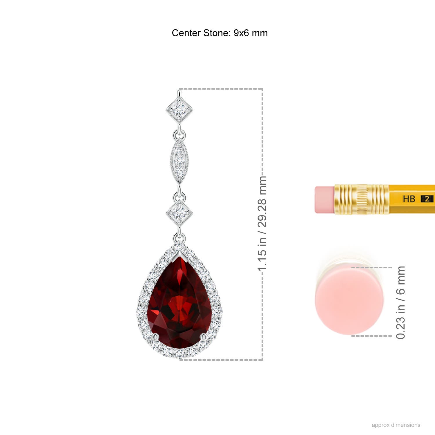 AAA - Garnet / 1.64 CT / 14 KT White Gold