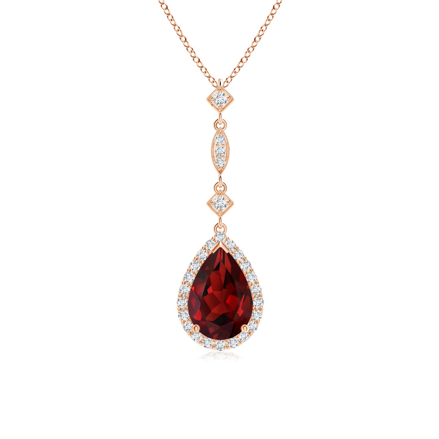 AAAA - Garnet / 1.64 CT / 14 KT Rose Gold