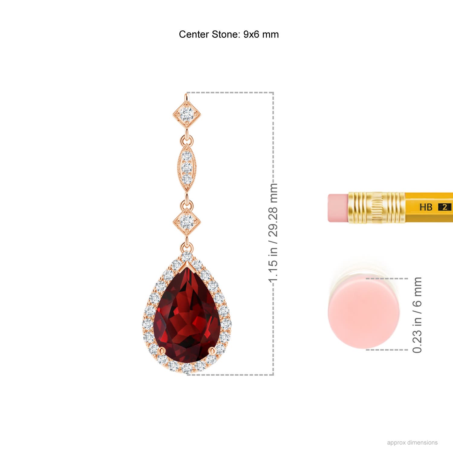 AAAA - Garnet / 1.64 CT / 14 KT Rose Gold