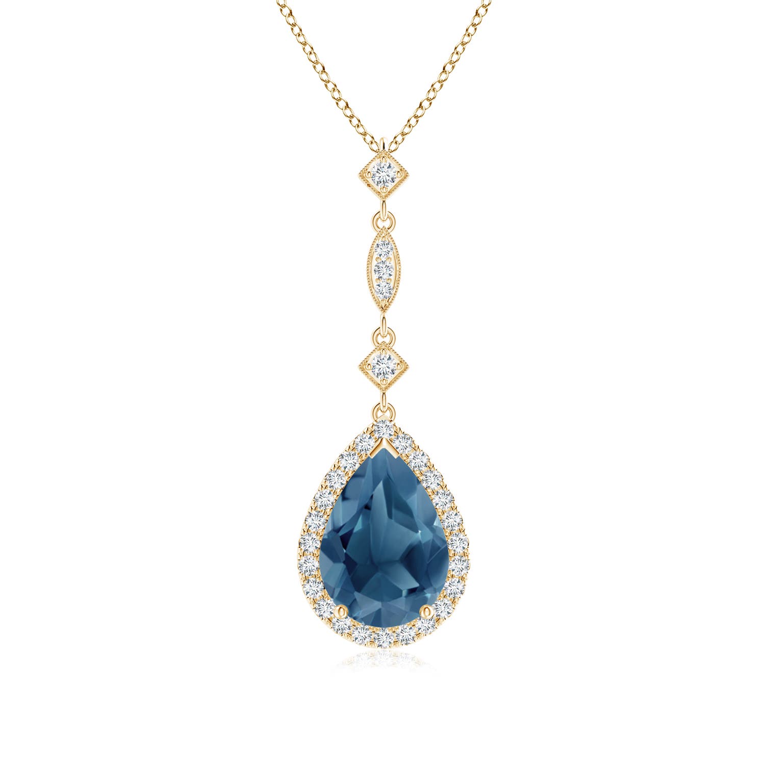 A - London Blue Topaz / 2.48 CT / 14 KT Yellow Gold