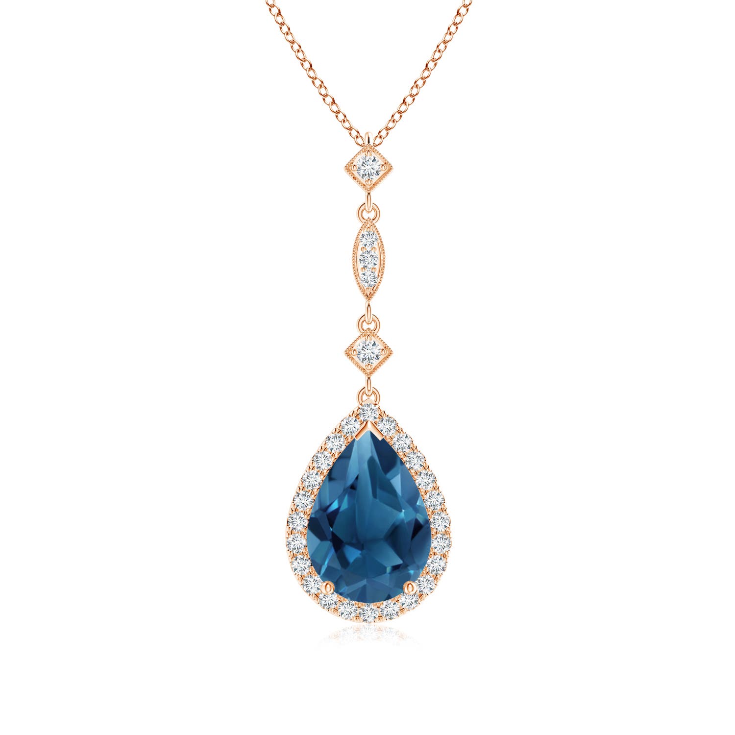 AA - London Blue Topaz / 2.48 CT / 14 KT Rose Gold