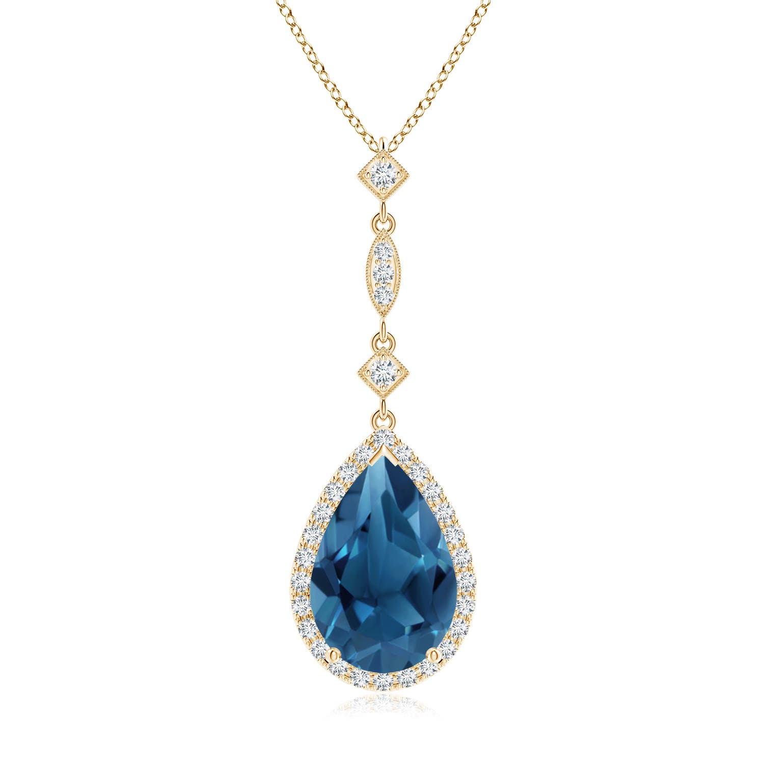 AA - London Blue Topaz / 4.06 CT / 14 KT Yellow Gold