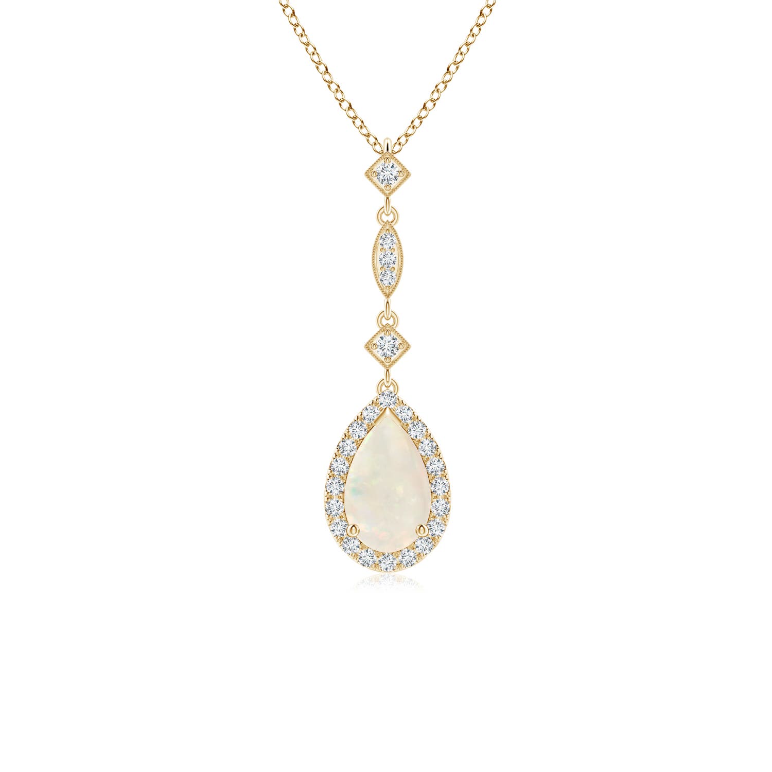 A - Opal / 0.58 CT / 14 KT Yellow Gold