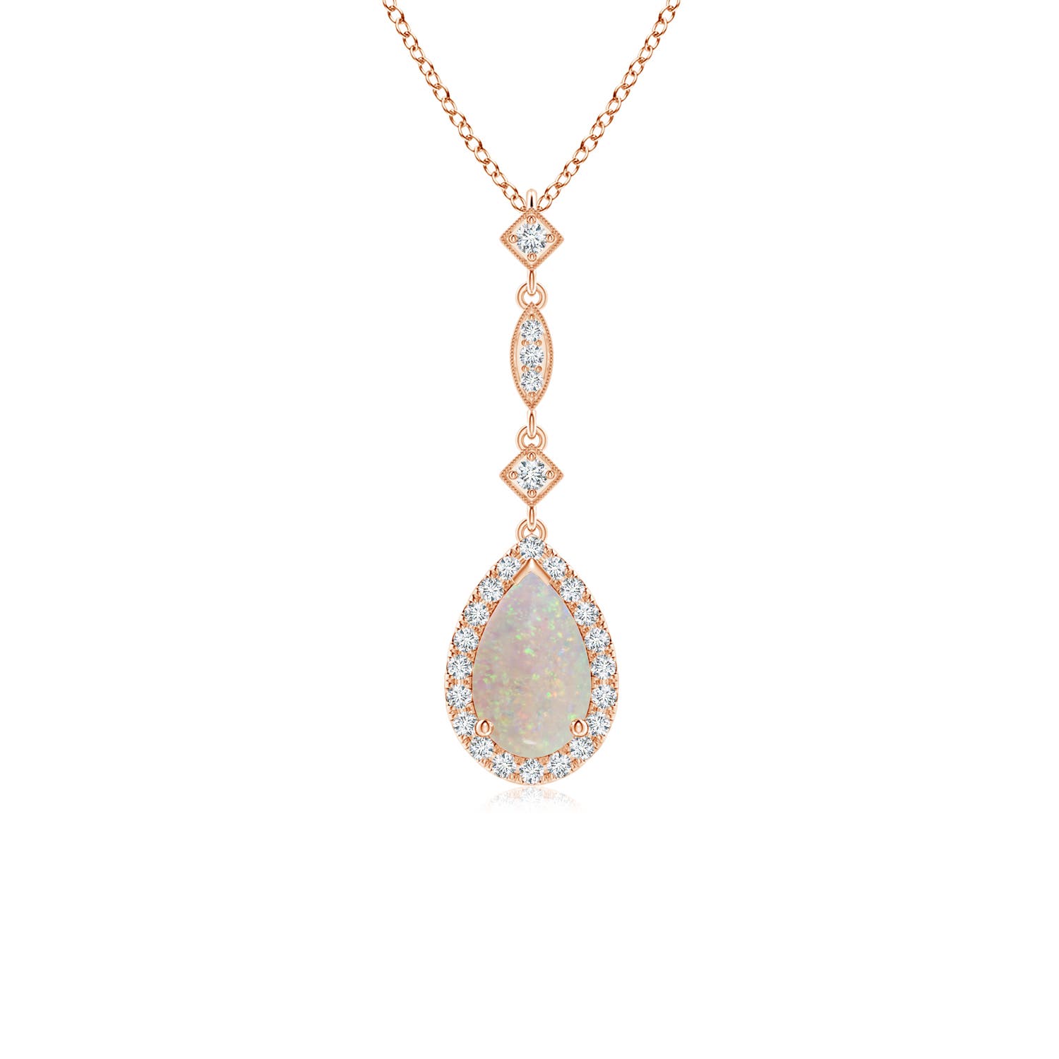 AA - Opal / 0.58 CT / 14 KT Rose Gold