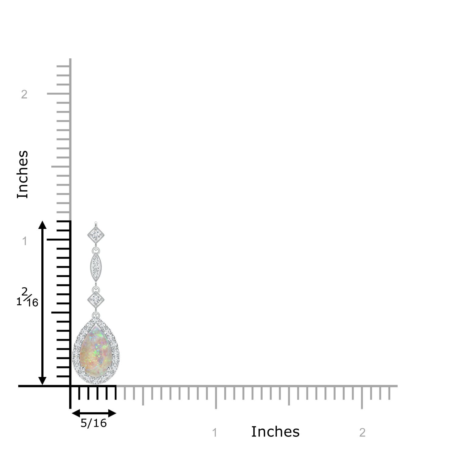 AAAA - Opal / 0.58 CT / 14 KT White Gold