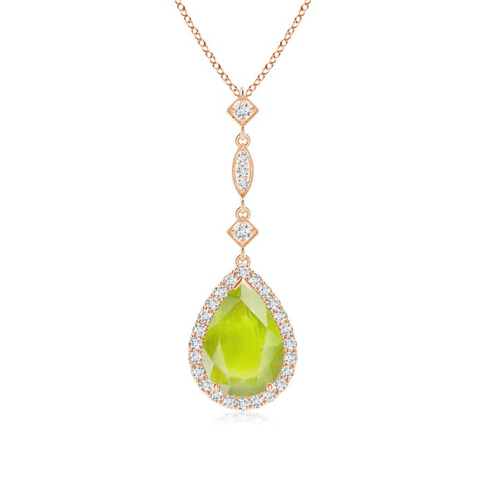 A - Peridot / 2.08 CT / 14 KT Rose Gold