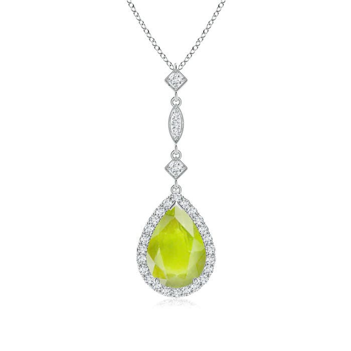 A - Peridot / 2.08 CT / 14 KT White Gold