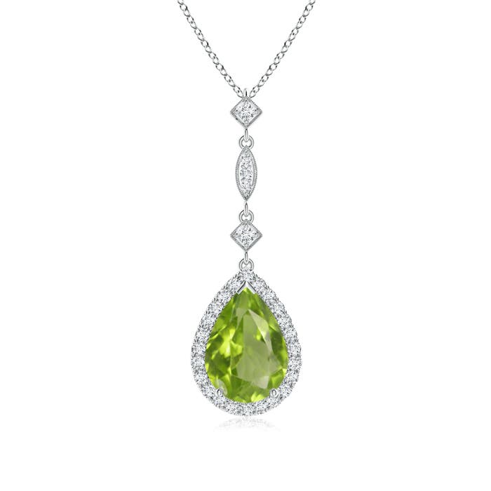 AA - Peridot / 2.08 CT / 14 KT White Gold