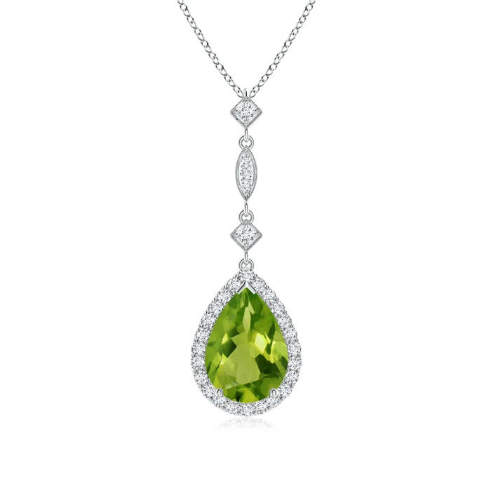 AAAA - Peridot / 2.08 CT / 14 KT White Gold